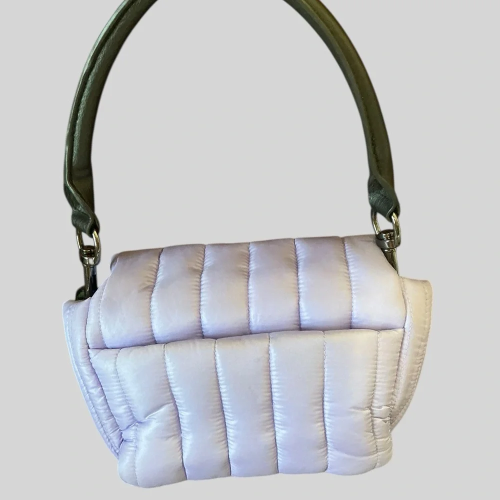 Think Royln Bar Bag Quilted Purple Mini Shoulder Handbag